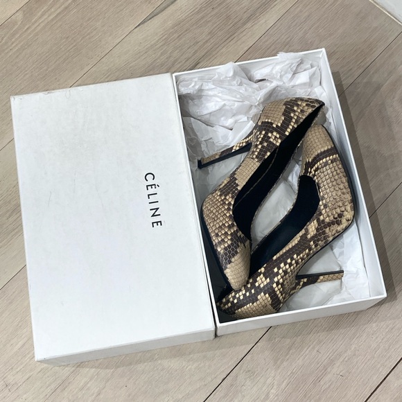 Celine Python Stiletto Pumps - Picture 1 of 7